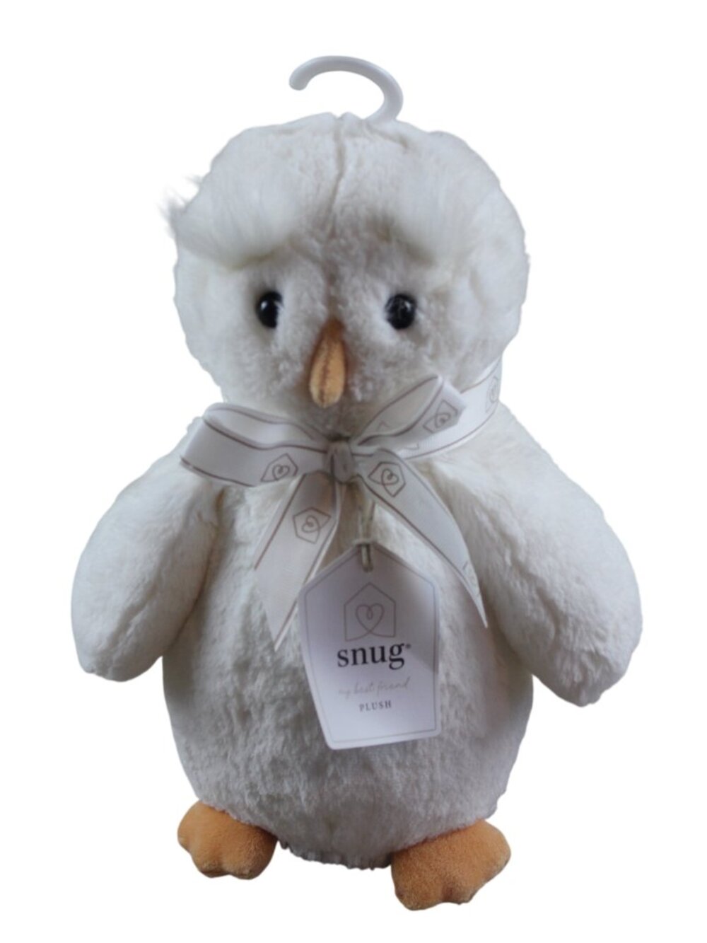 Snug Owl Plush Infant Toddler Stuffed Animal Toy 12" Soft Lovey Baby White NWT